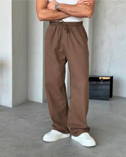 Gabardin baggy pants