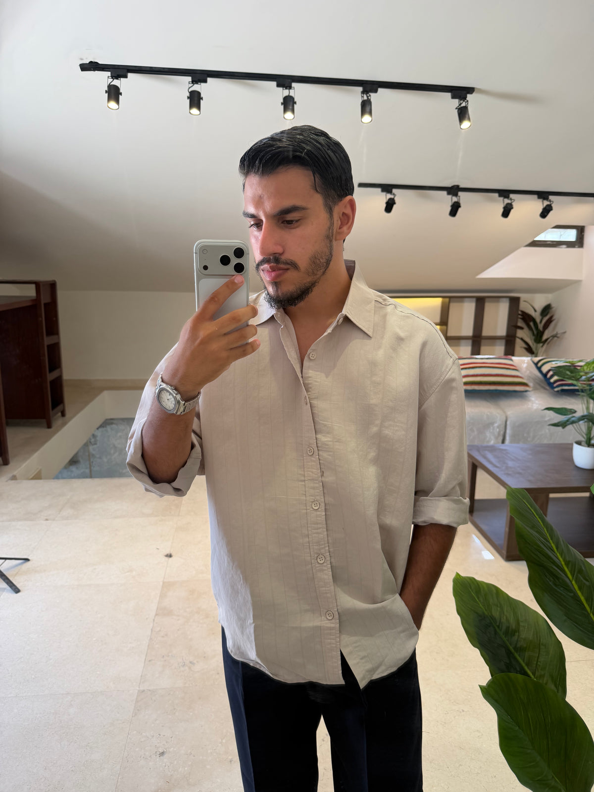 Wide stripped shirt