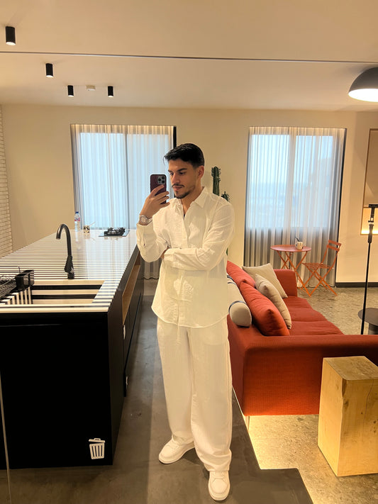100% linen oversized set