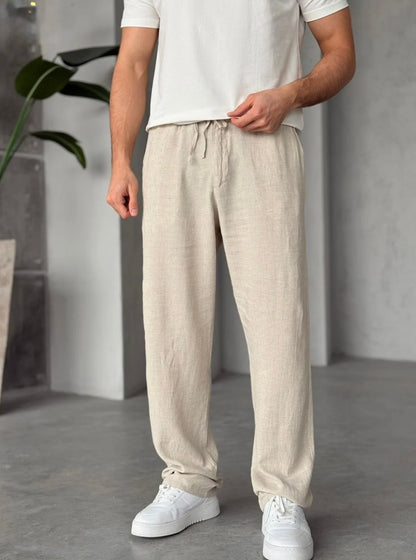 Linen baggy pants