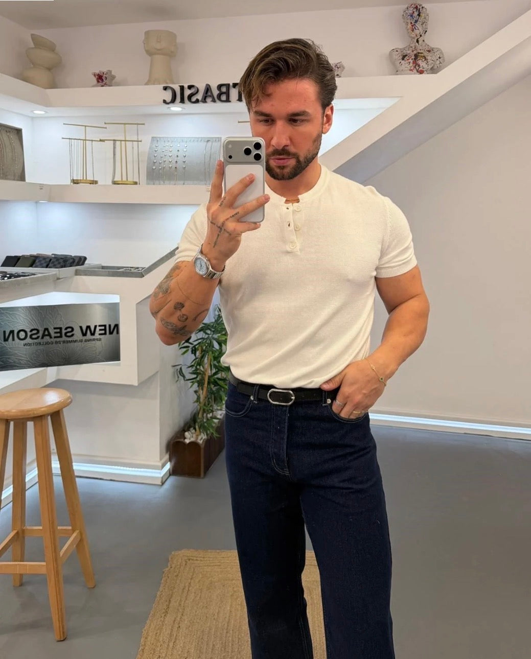 Mercerized Henley