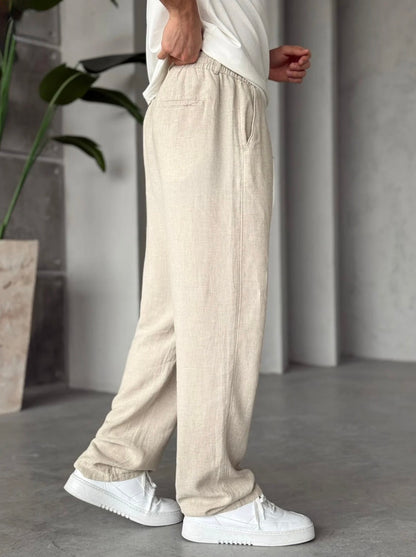 Linen baggy pants