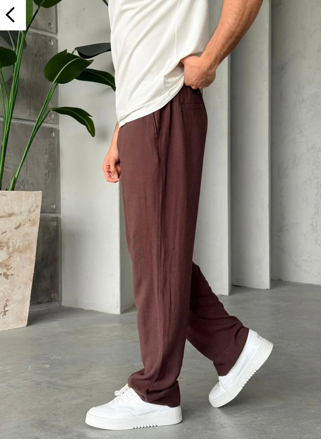 Linen baggy pants