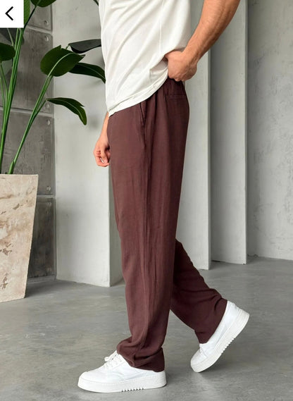 Linen baggy pants