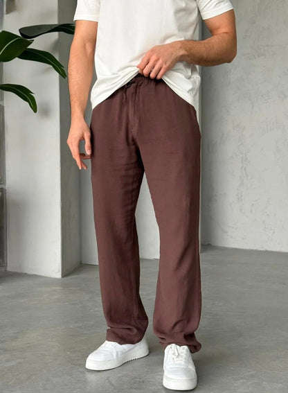 Linen baggy pants