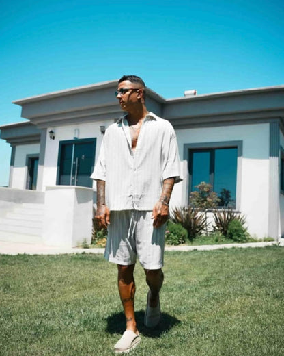 shorts linen set
